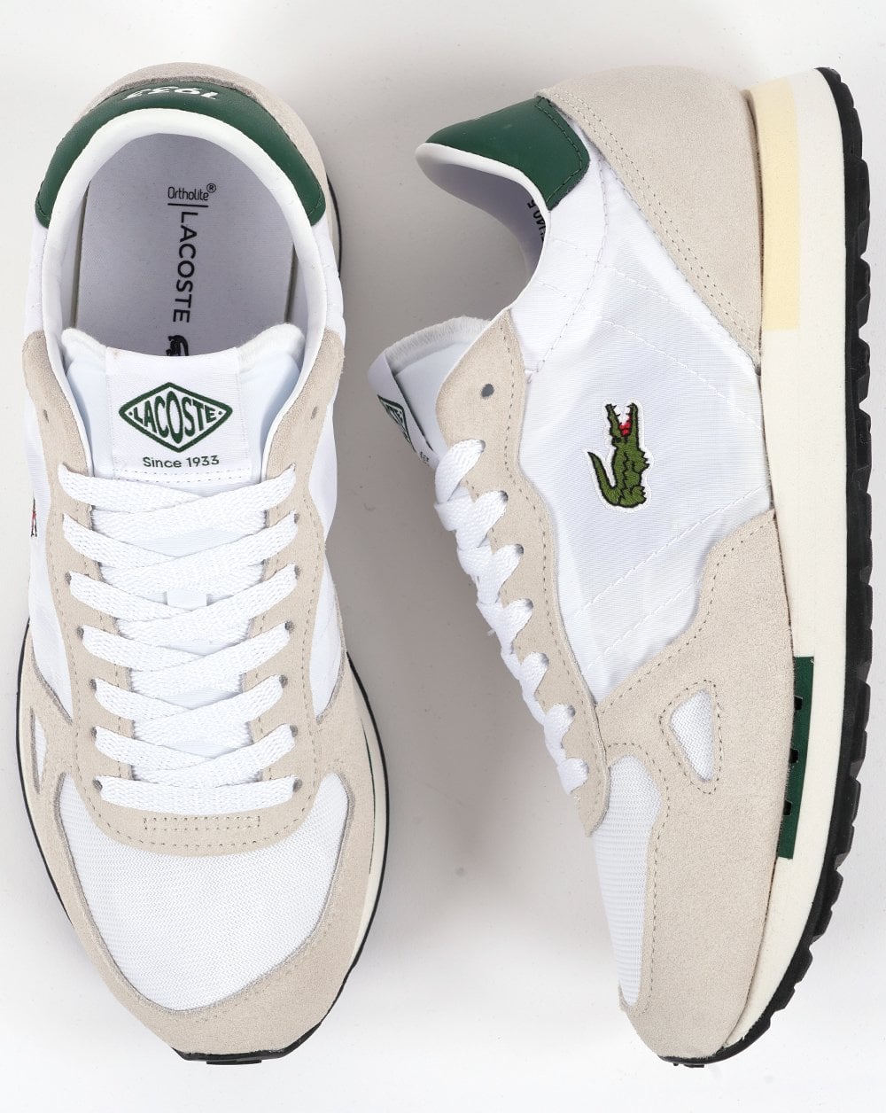 Lacoste Run Trainer White Dk Green