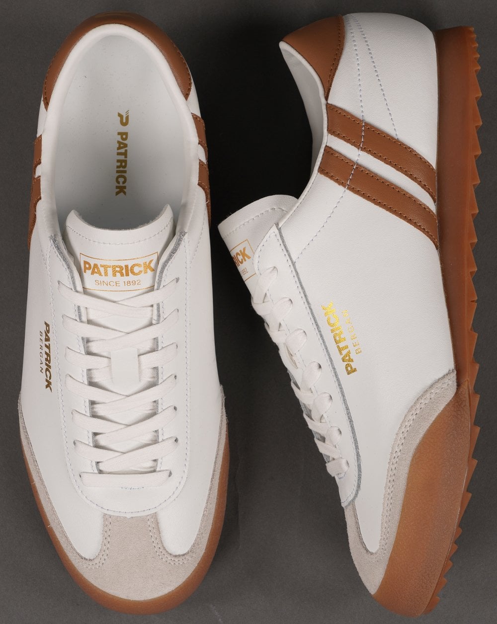 Patrick Bergan Trainers White/Tan