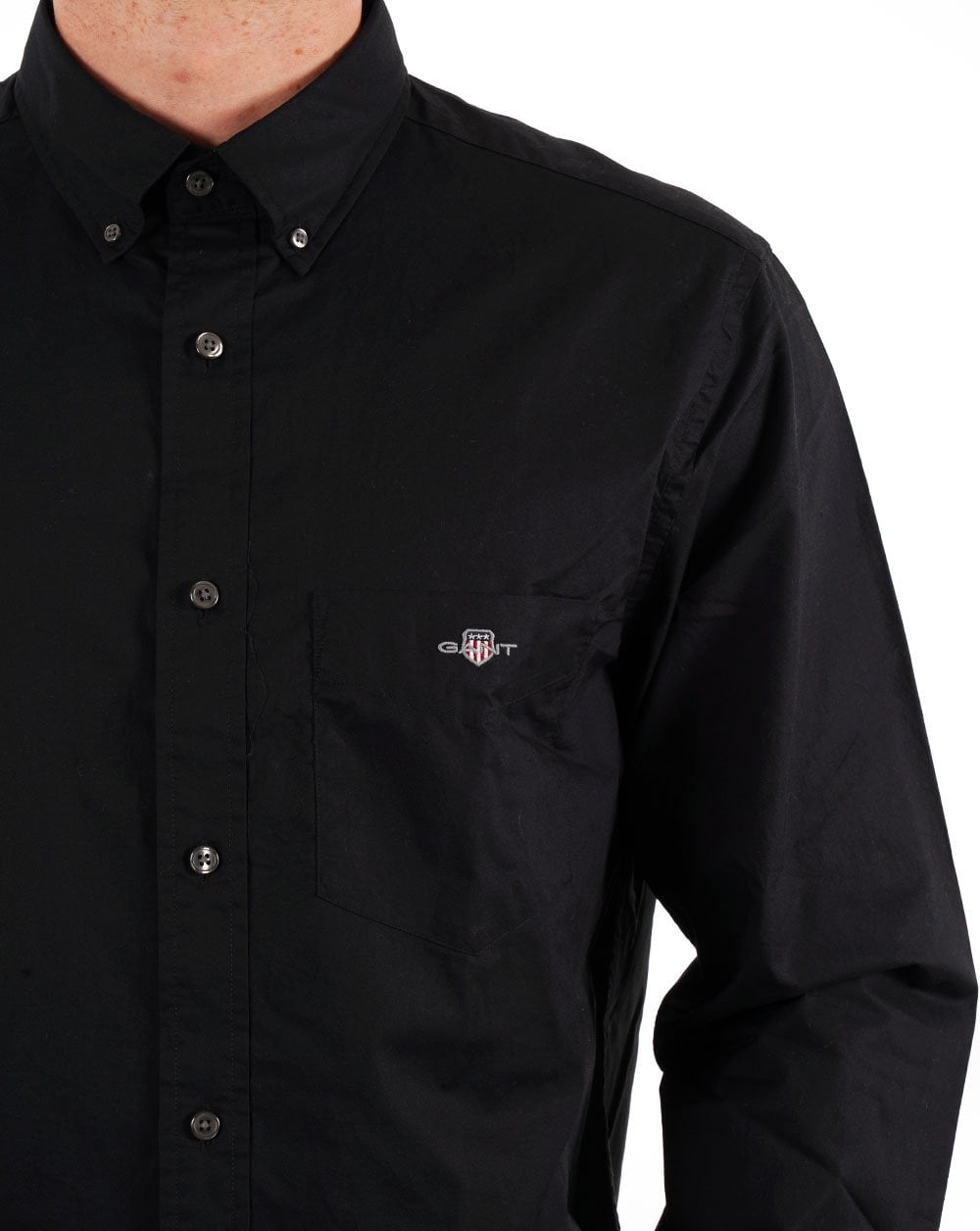 Gant Poplin Shirt Black