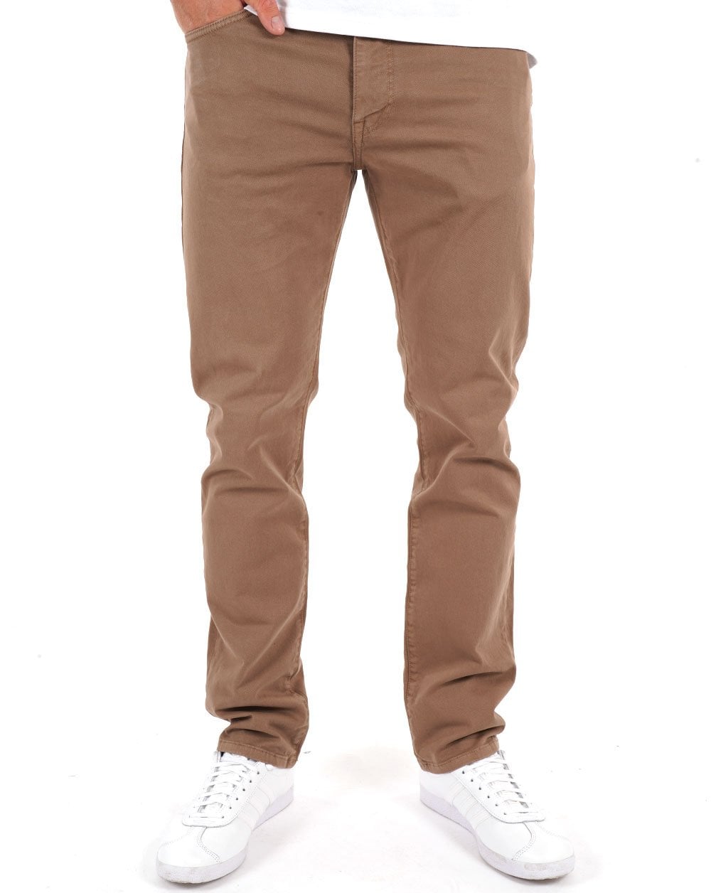 Gant Regular Fit Cotton Twill Smart Jeans Desert Brown
