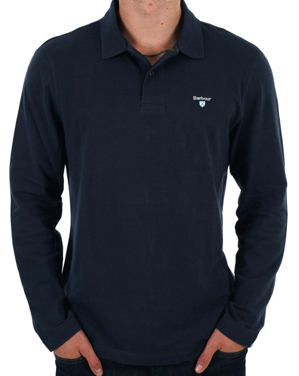 Barbour Original Sports Long Sleeve Polo Navy