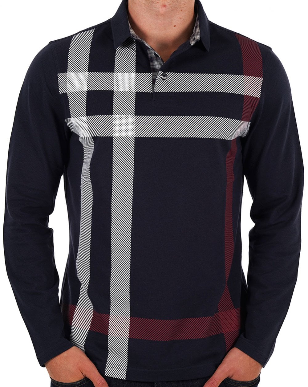 Barbour Blaine Long Sleeve Polo Shirt Dark Navy