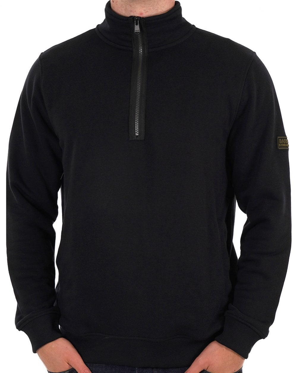 Barbour International Outline Funnel Neck Sweatshirt Black