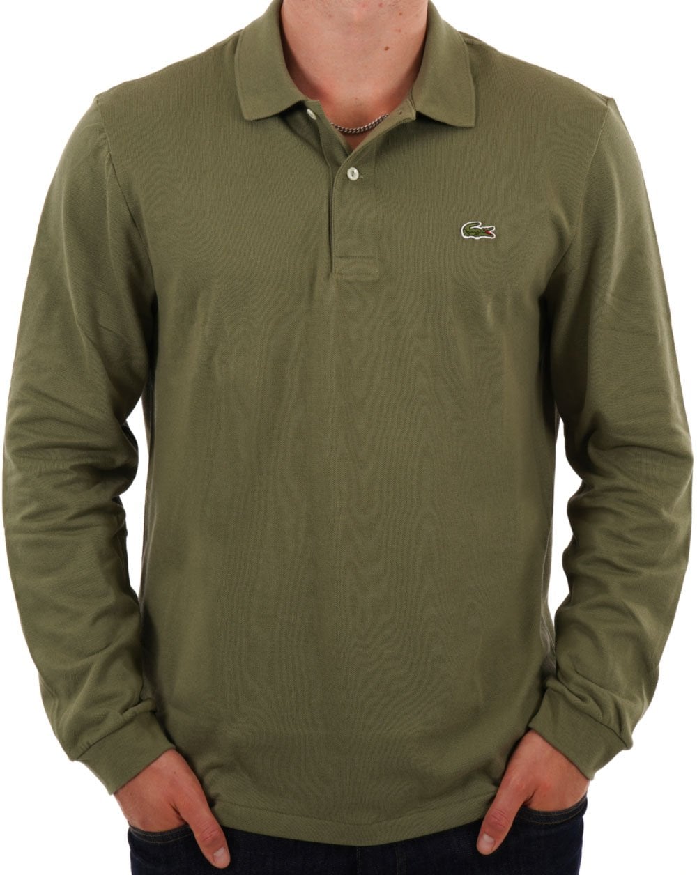 Lacoste Long Sleeve Polo Shirt Khaki Green