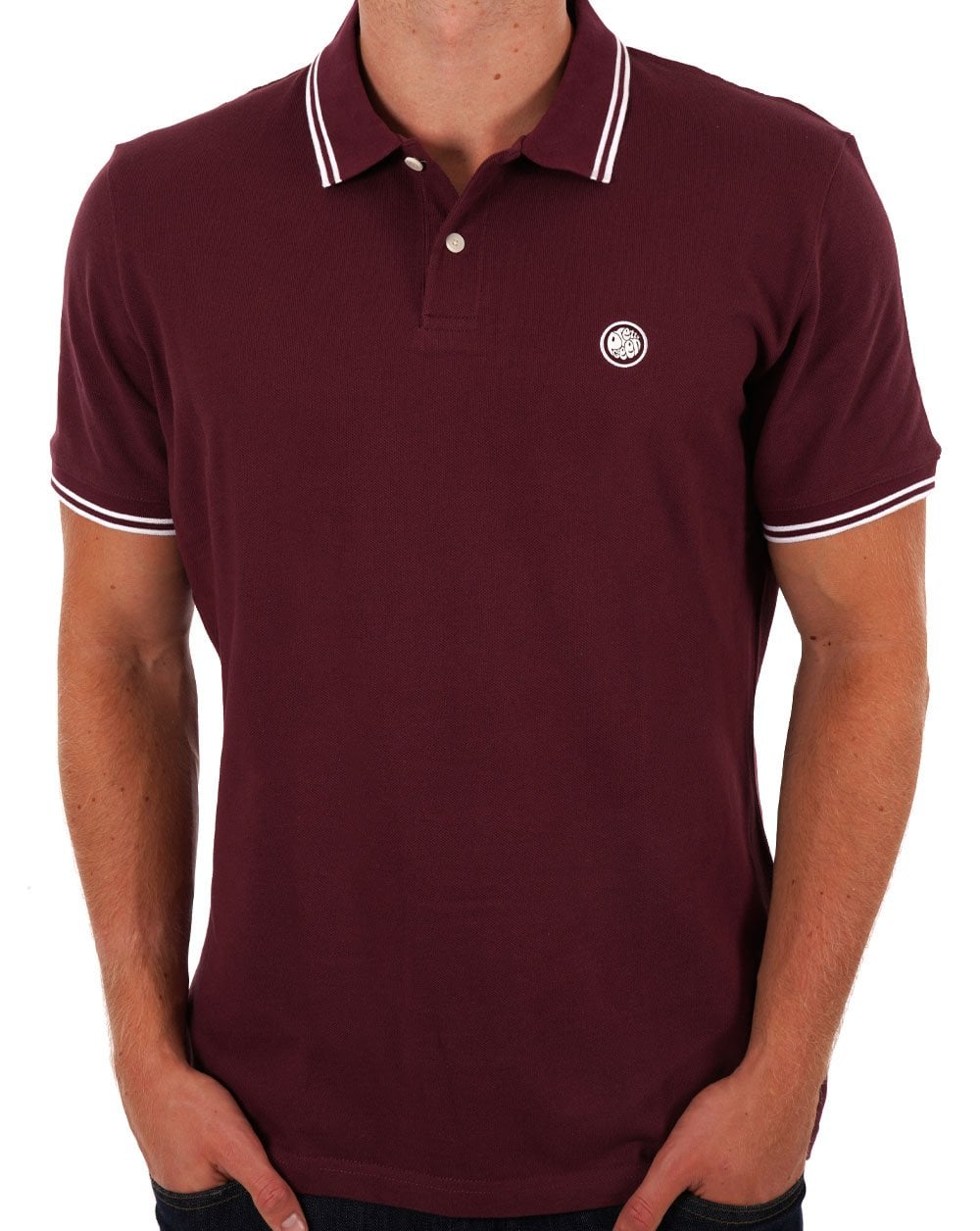Pretty Green Barton Polo Shirt Dark Burgundy