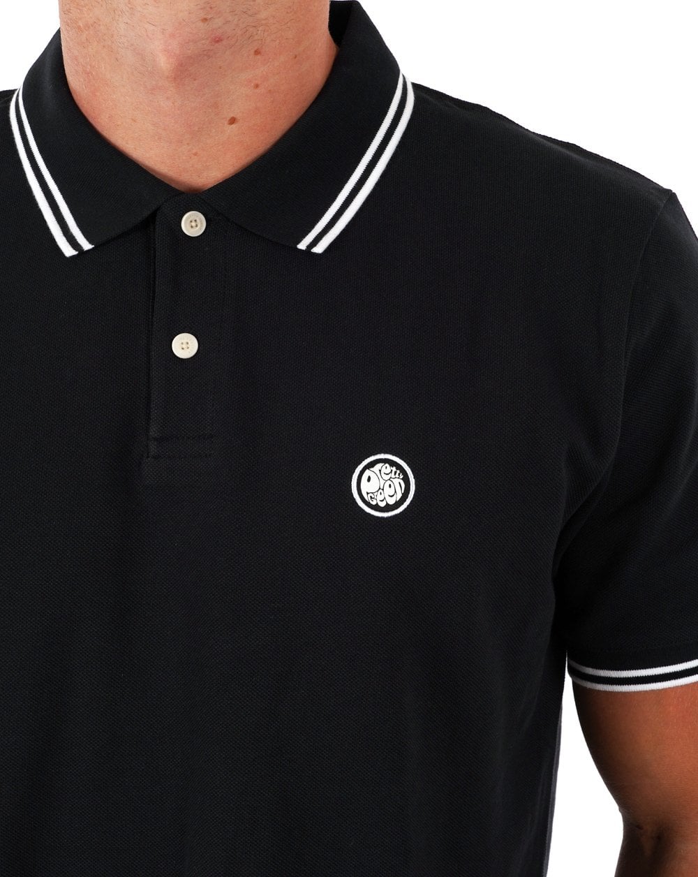 Pretty Green Tipped Polo Shirt Black