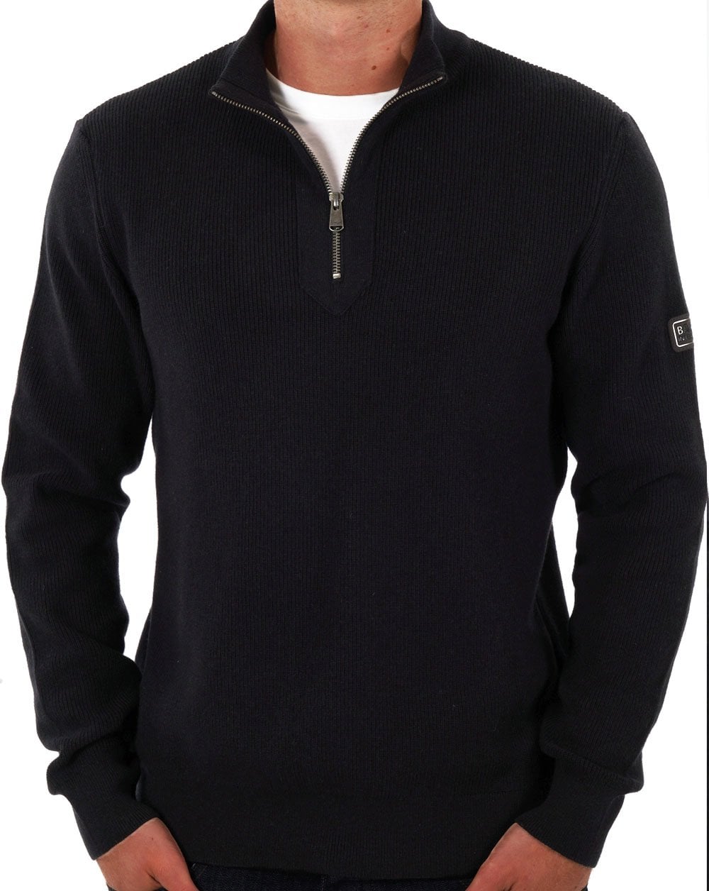 Barbour International Crawley Half Zip Jumper Black