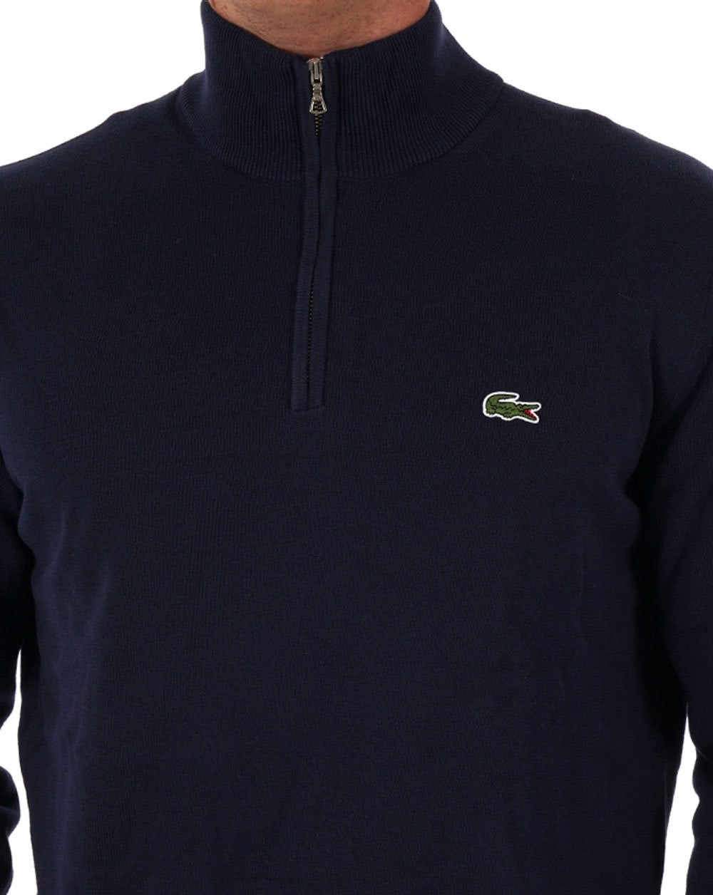 Lacoste Half Zip Knit Jumper Navy
