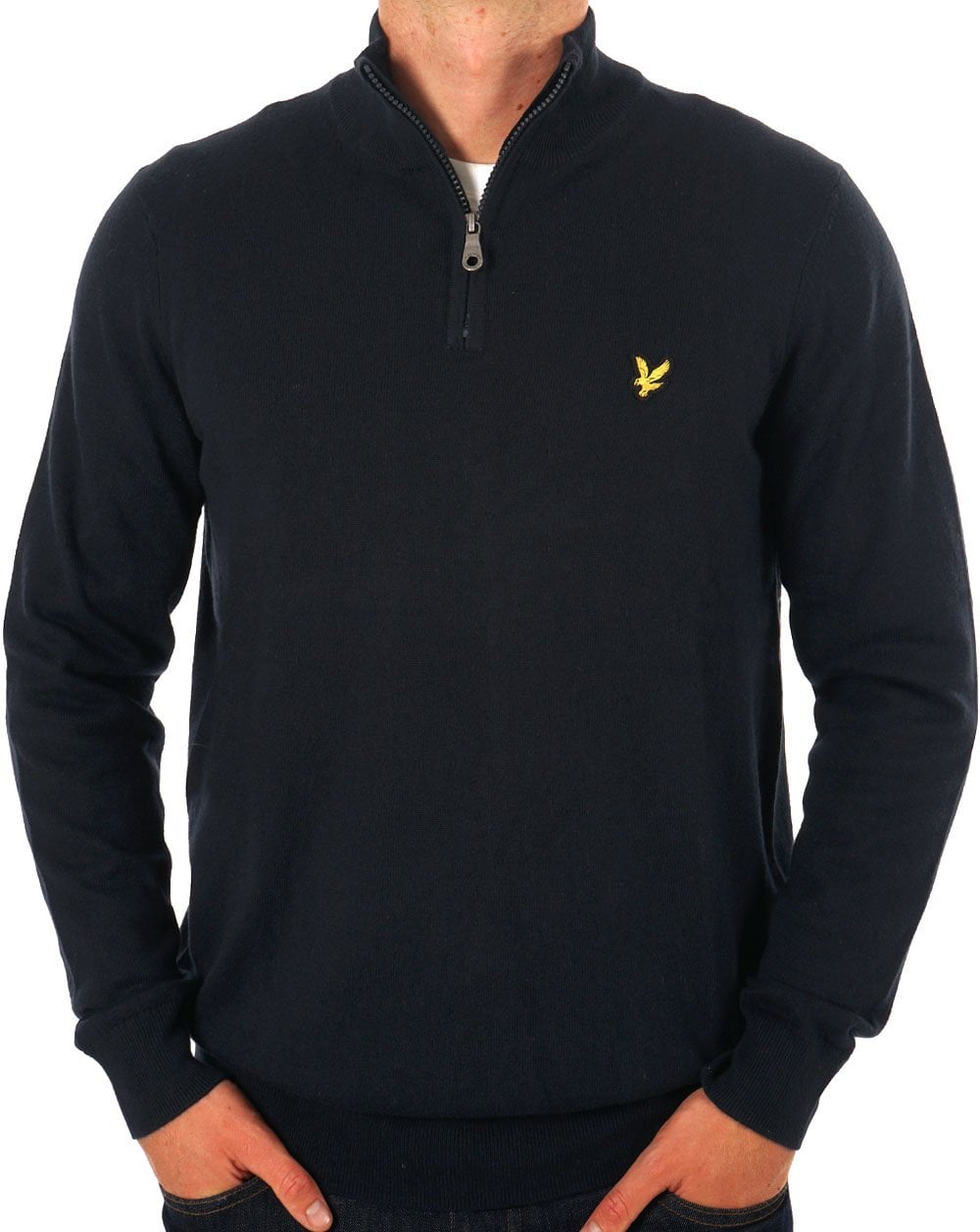 Lyle & Scott Merino Quarter Zip Jumper Navy