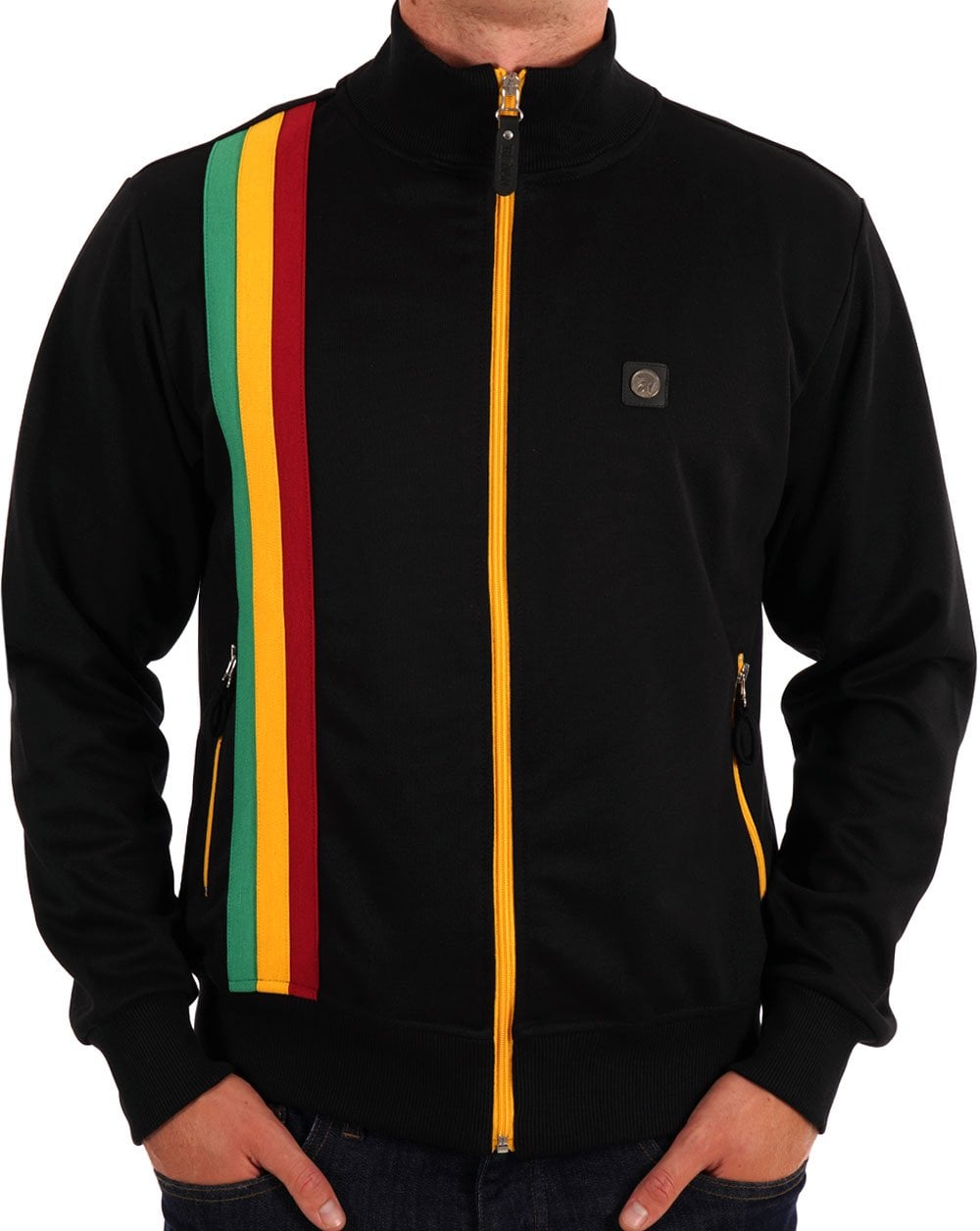 Trojan Racing Stripe Track Top Black