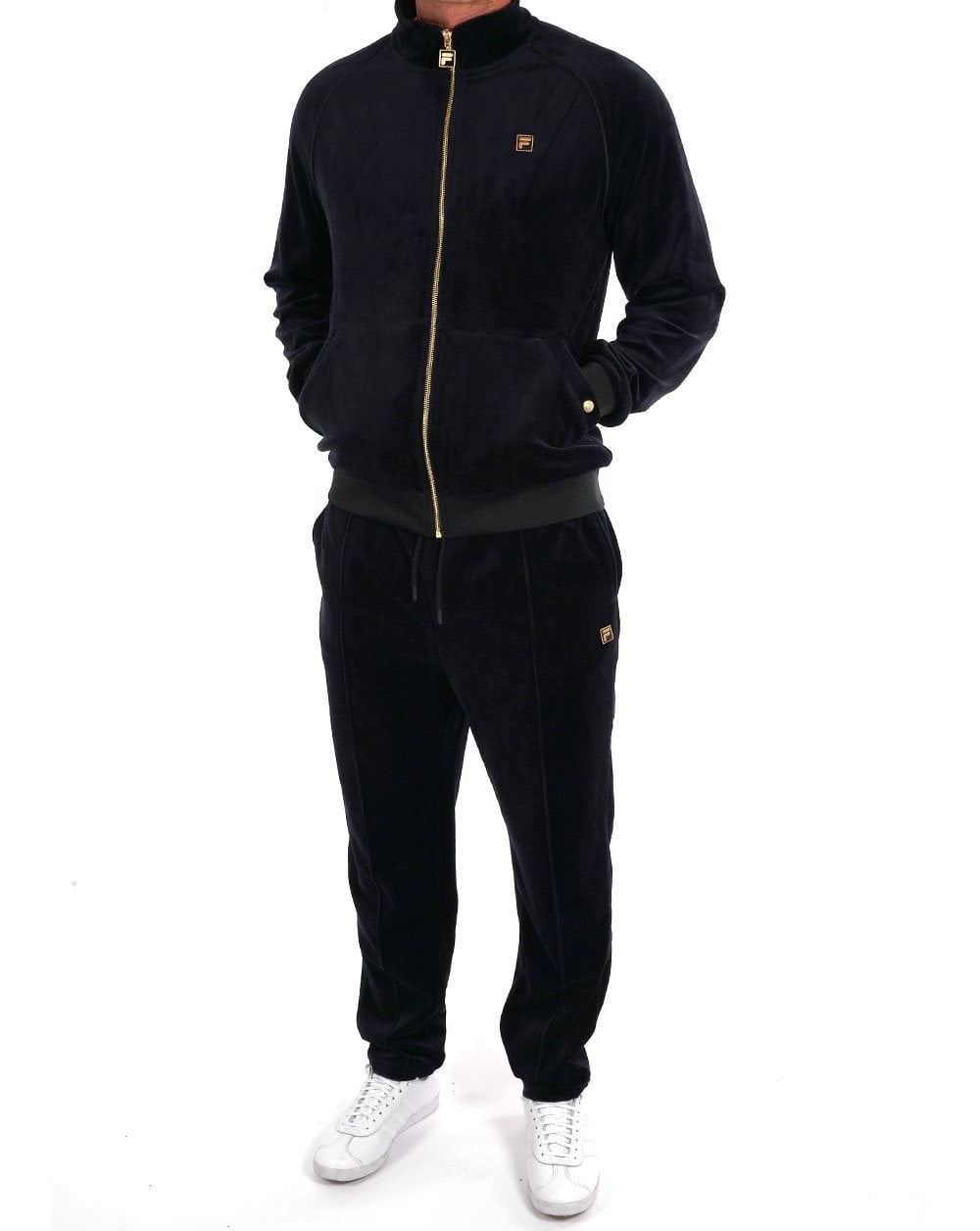 Fila Gold Bell Velour Track Pants Black