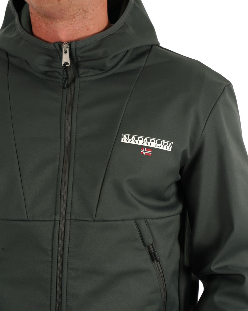 Napapijri Bunz Hooded Softshell Jacket Green Urban