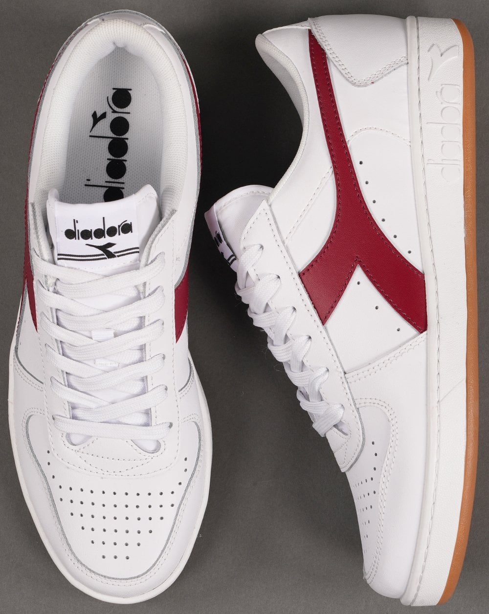 Diadora MB Elite Trainer White Burgundy