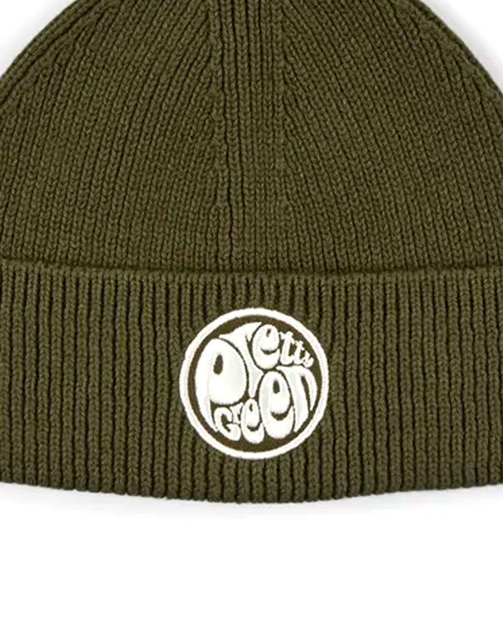 Pretty Green Logo Knit Beanie Khaki