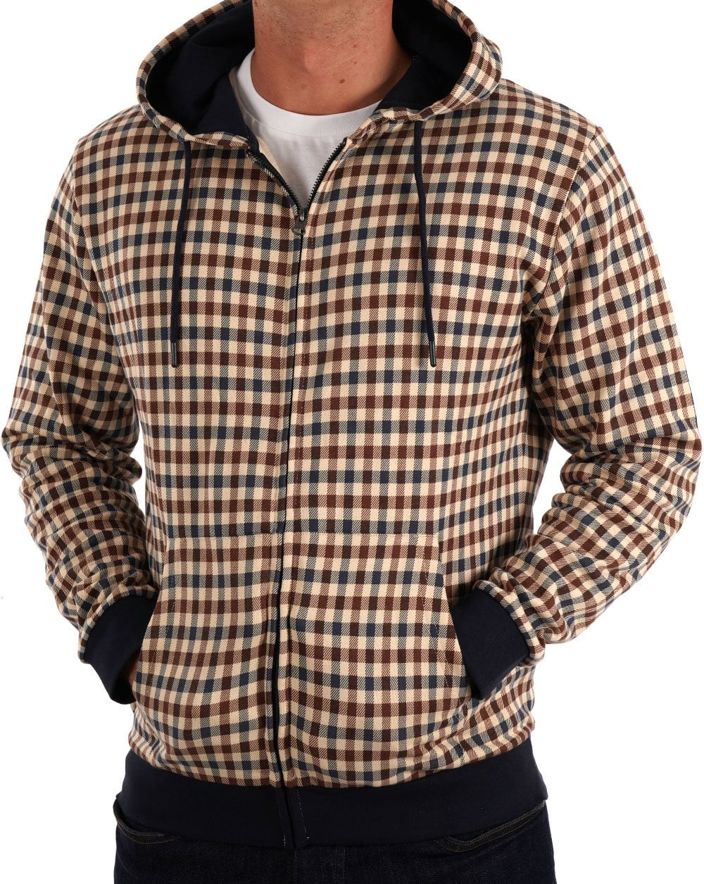 Aquascutum Club Check Full Zip Hoodie