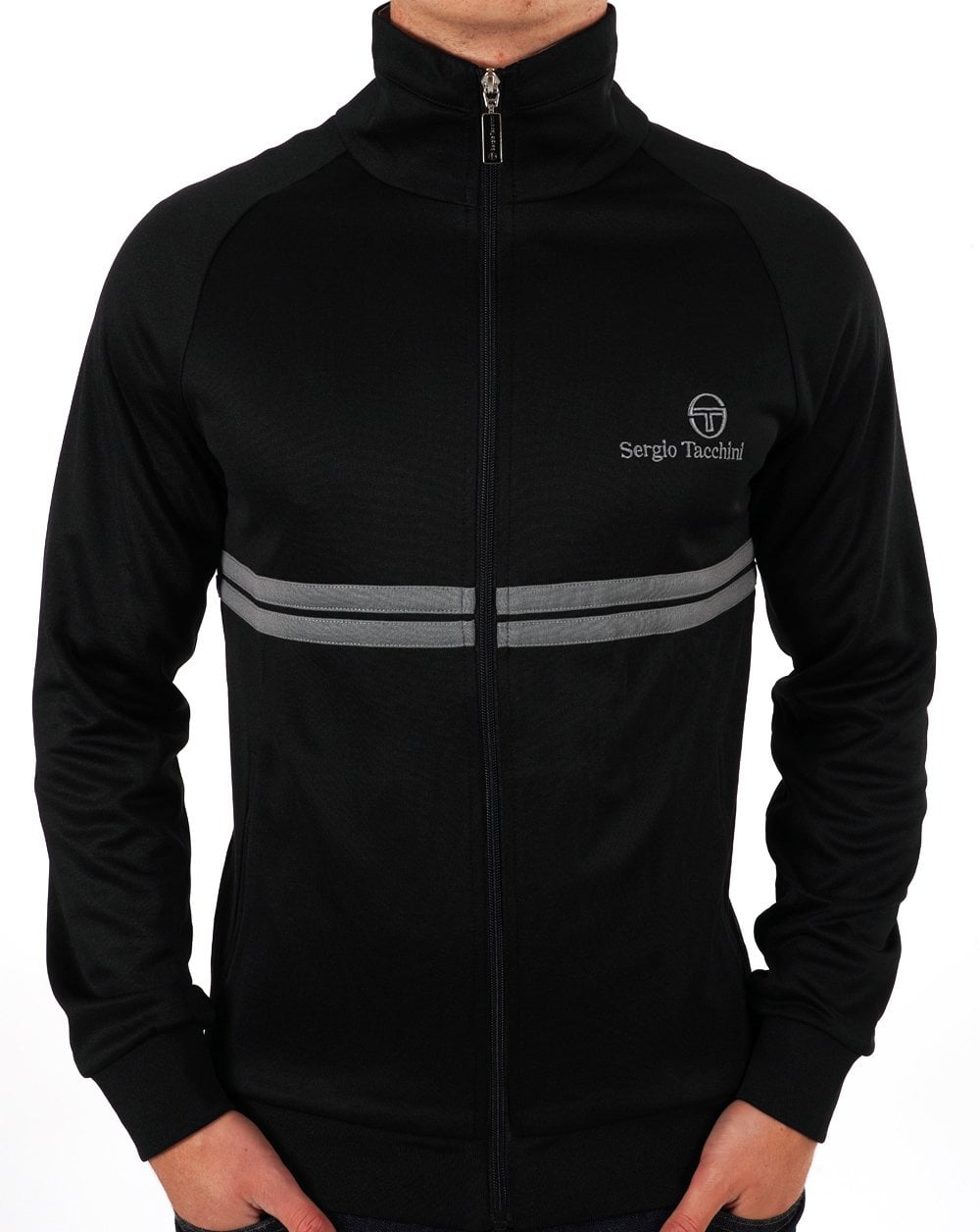 Sergio Tacchini Dallas Track Top Black Grey