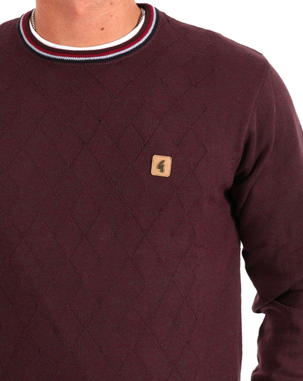 Gabicci Vintage Marlon Knitted Jumper Berry