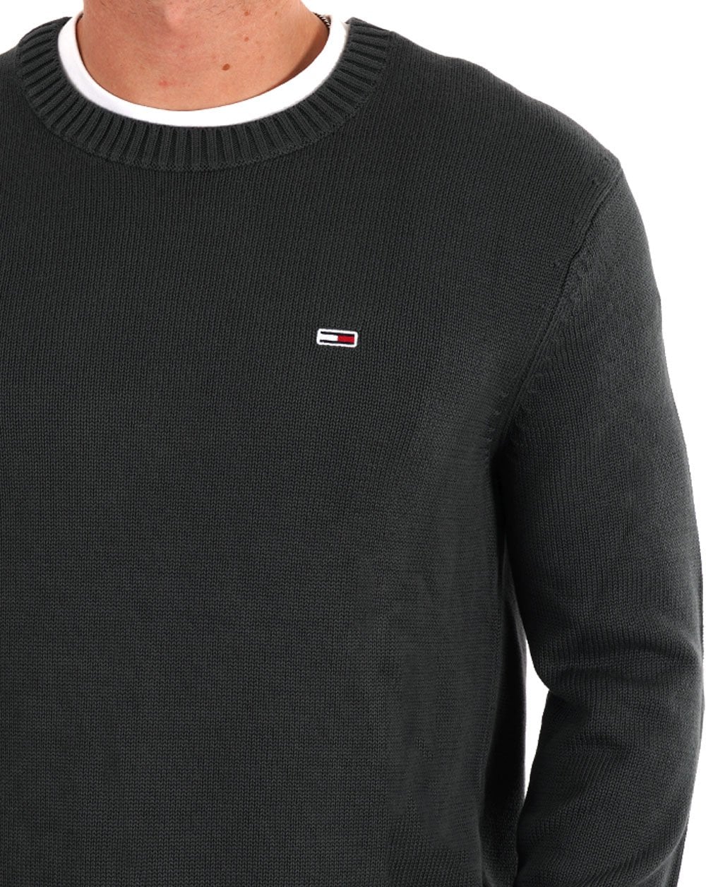 Tommy Jeans C-Neck Jumper Dk Grey