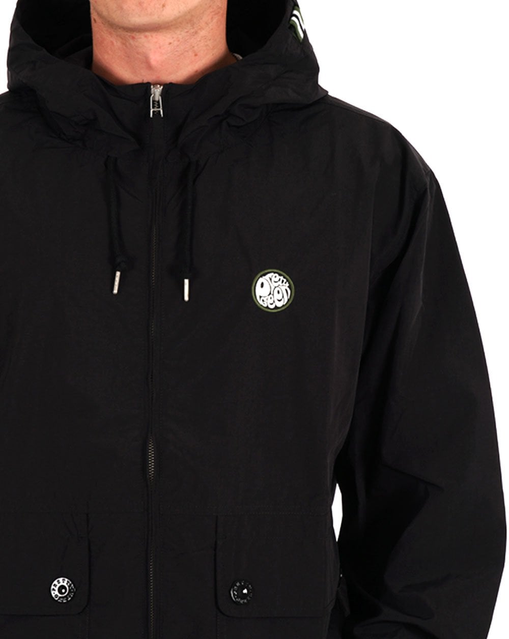 Pretty Green Live Forever Zip Up Jacket Black