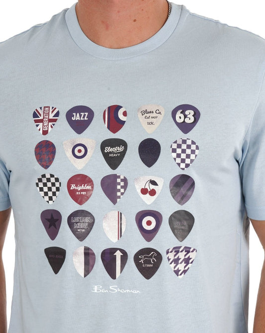 Ben Sherman Ben Sherman Plectrum T-shirt Sky Blue