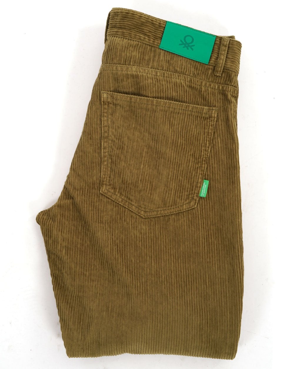 Benetton 5 Pocket Cords Khaki Green
