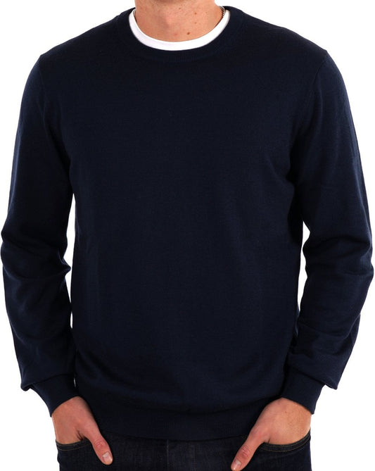 Aquascutum Aquascutum Club Check Elbow Knit Navy