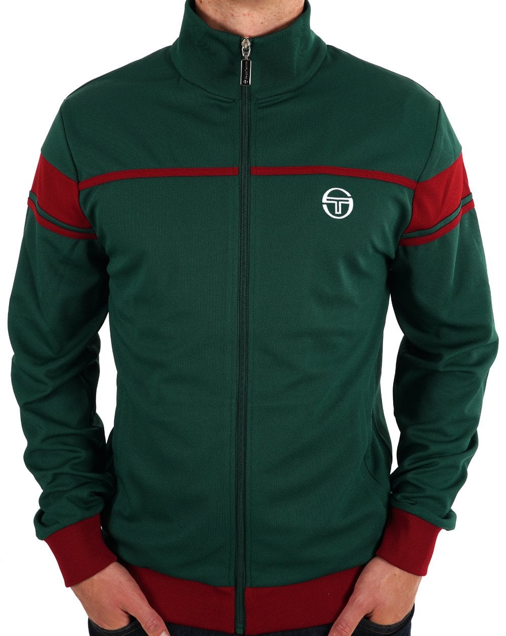 Sergio Tacchini New Masters Track Top Deep Green / Red