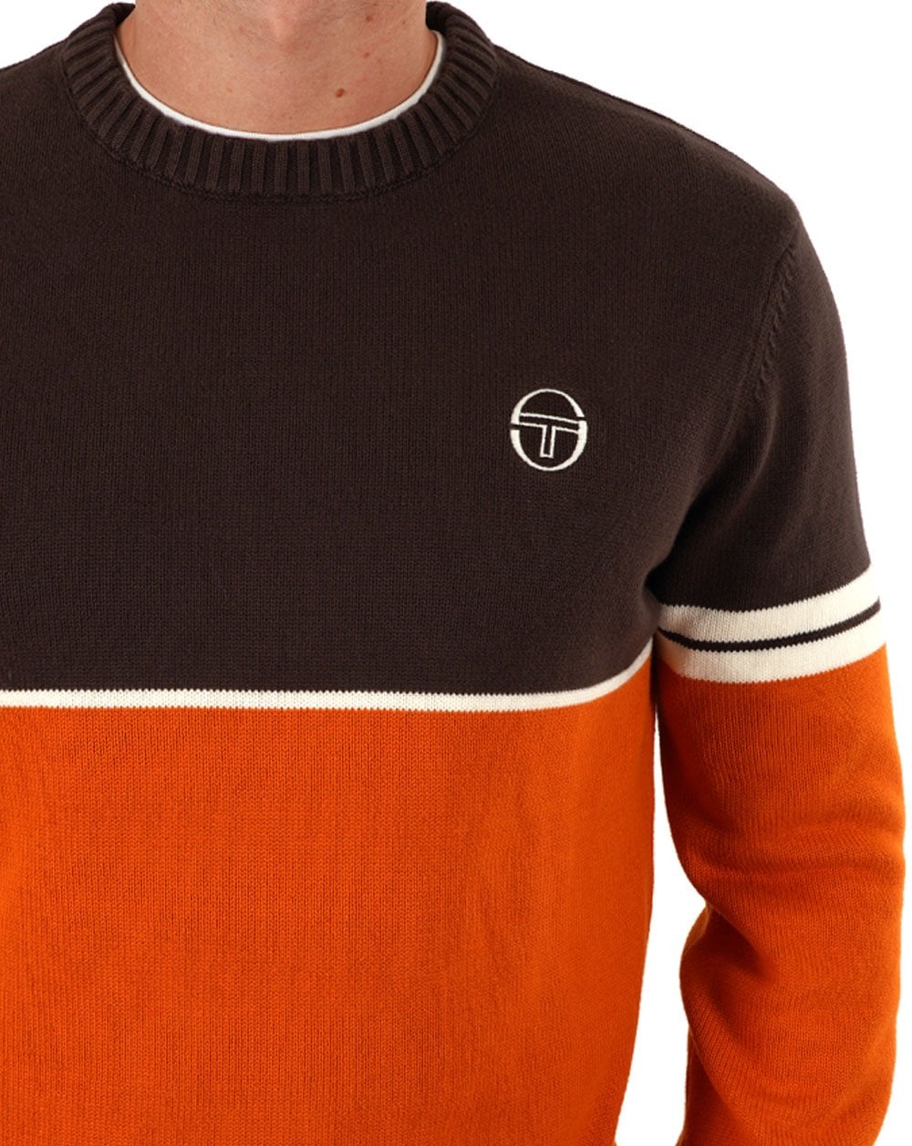 Sergio Tacchini Orion Knit Jumper Choc / Orange