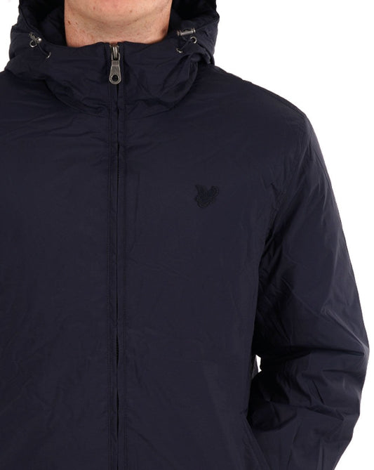 Lyle and Scott Lyle & Scott Tonal Eagle Parka Shell Jacket Navy