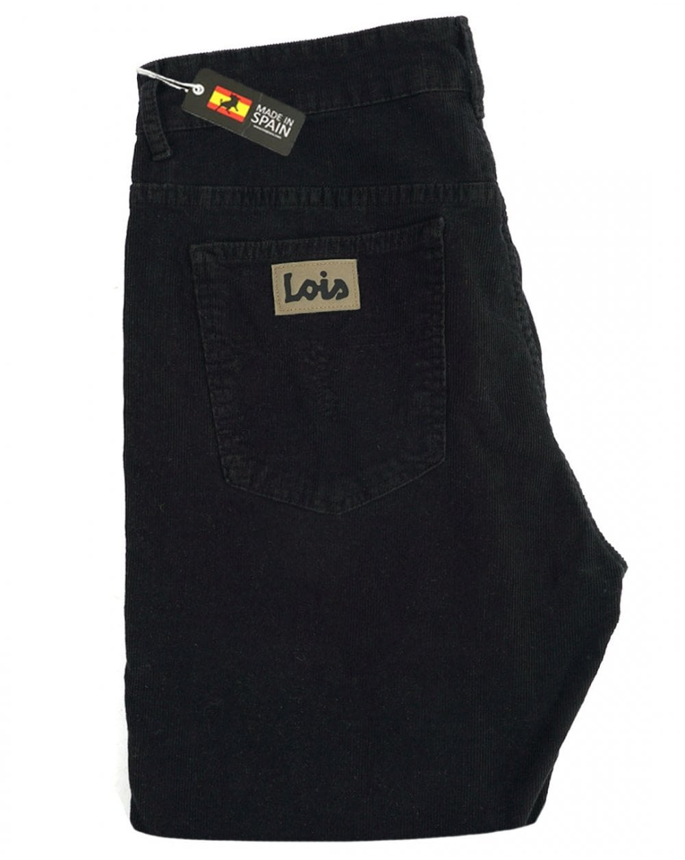 Lois Bootcut Needle Cord Black