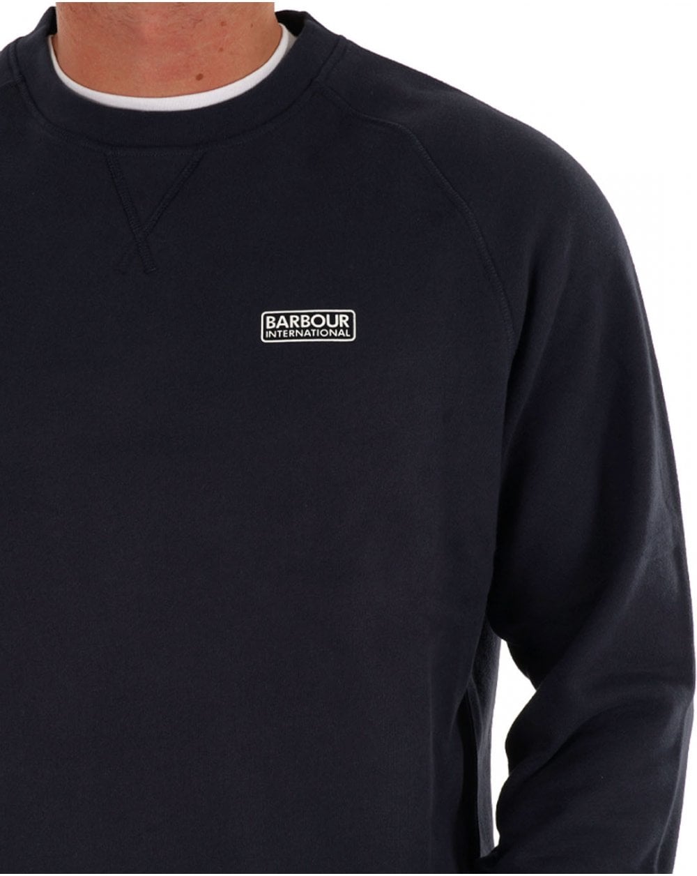 Barbour International Essential Crew Sweat Navy/White
