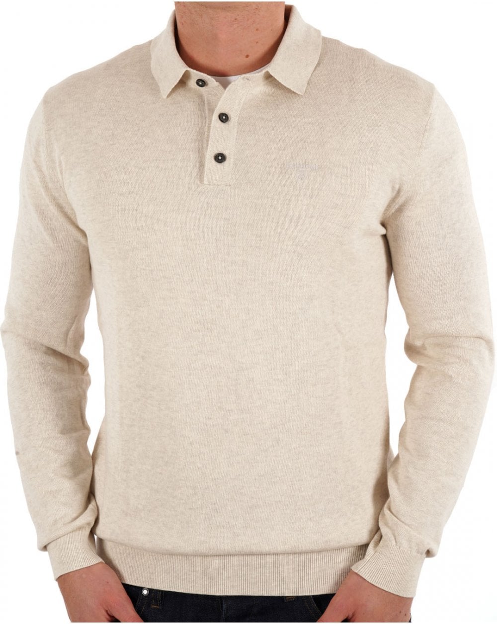 Barbour Bassington Knitted LS Polo Mist