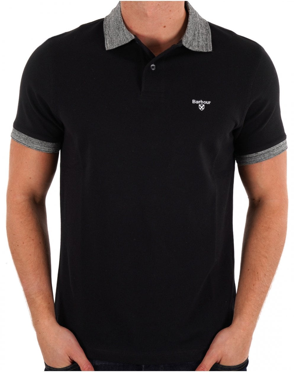 Barbour Marlton Tailored Polo Shirt Black