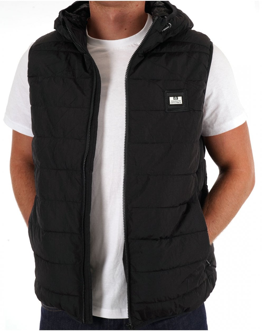 Weekend Offender Toronto Hooded Gilet Black