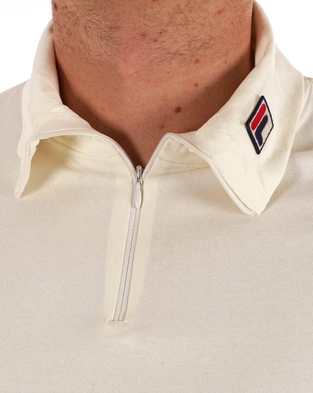 Fila Vintage Neil Zip Roll Neck Gardenia