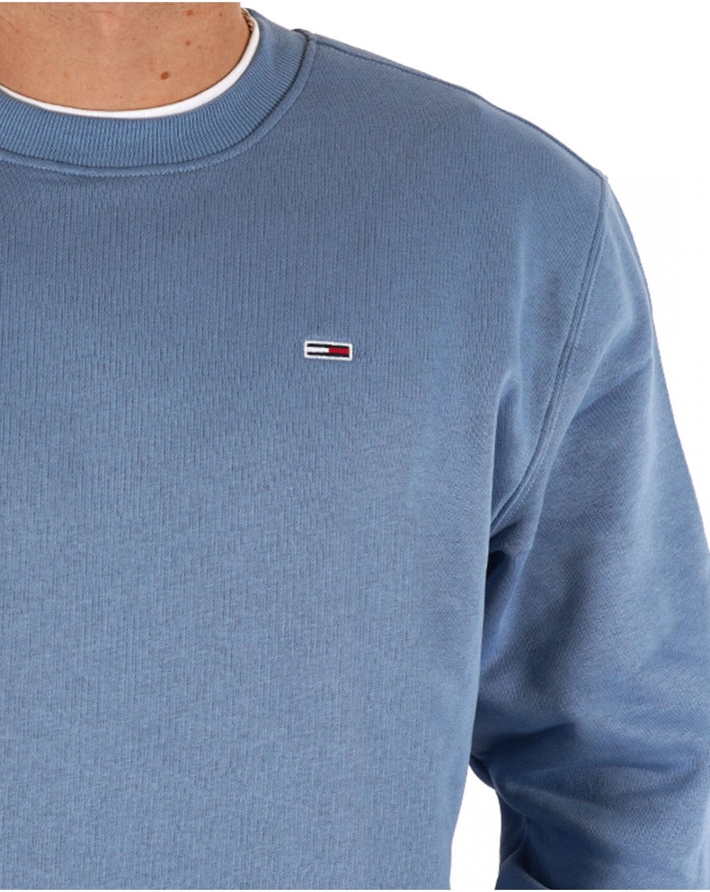 Tommy Jeans Flag Crew Sweatshirt Colorado Blue