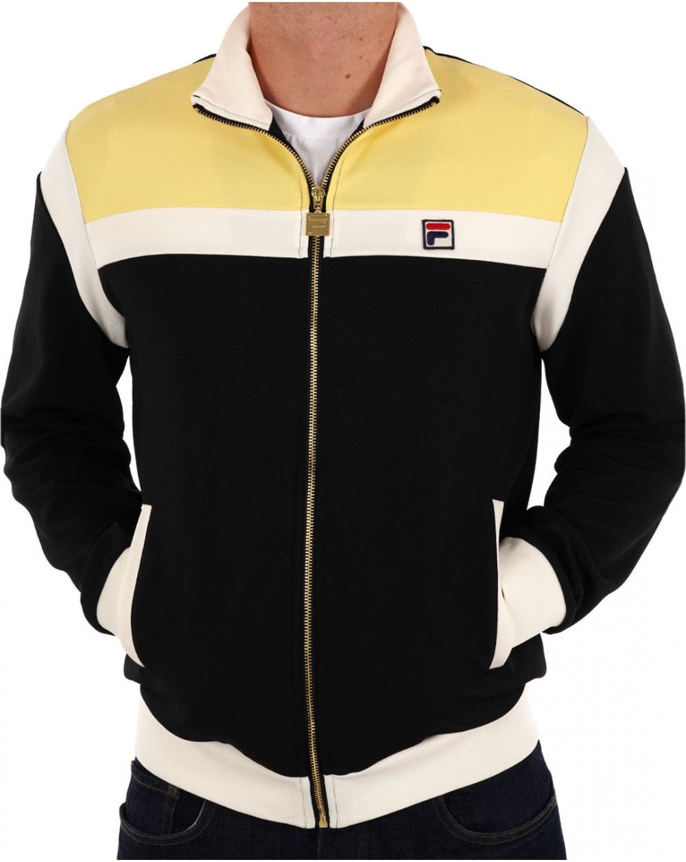 Fila Vintage Cruz Track Top Yellow / Black / Gardenia