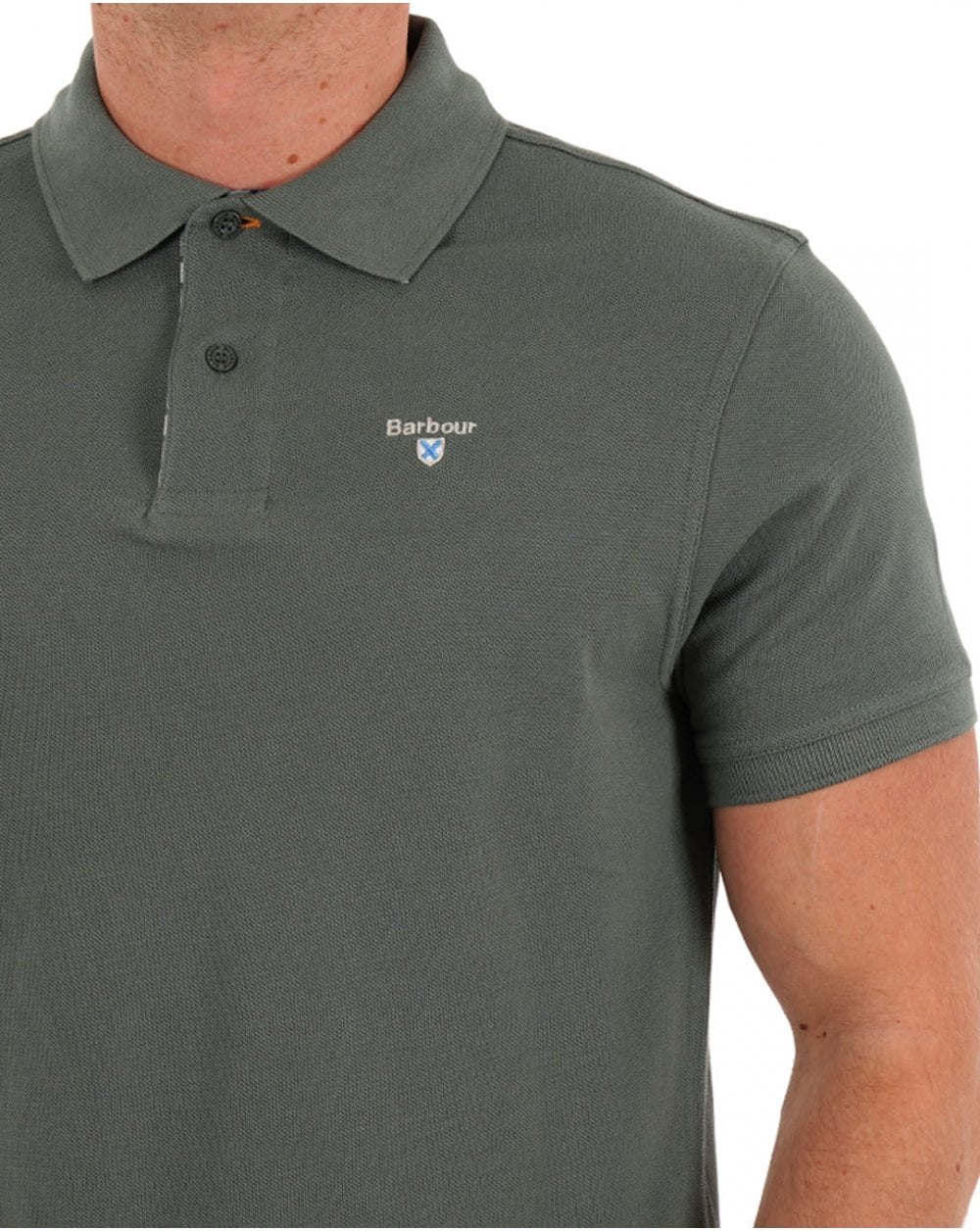 Barbour Tartan Pique Polo Shirt Vintage Teal