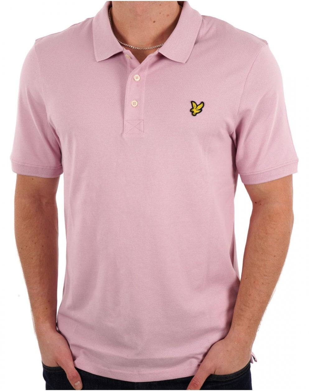 Lyle & Scott Plain Polo Shirt Pink Light
