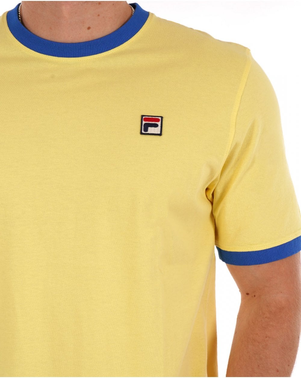 Fila Vintage Ringer T Shirt Yellow Royal