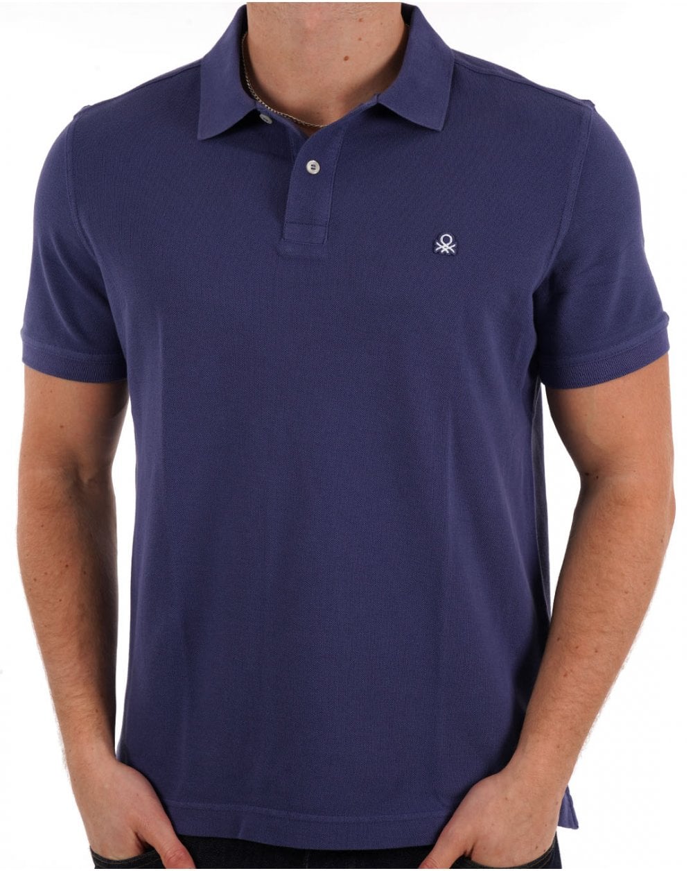 Benetton Polo Shirt Dark Blue
