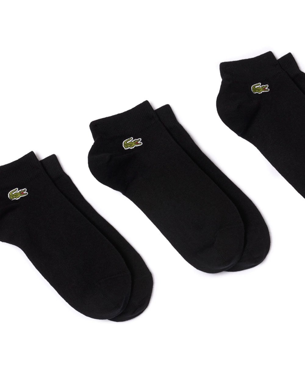 Lacoste Triple Pack Low Cut Socks Black