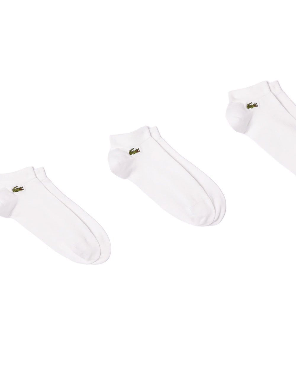 Lacoste Triple Pack Low Cut Socks White