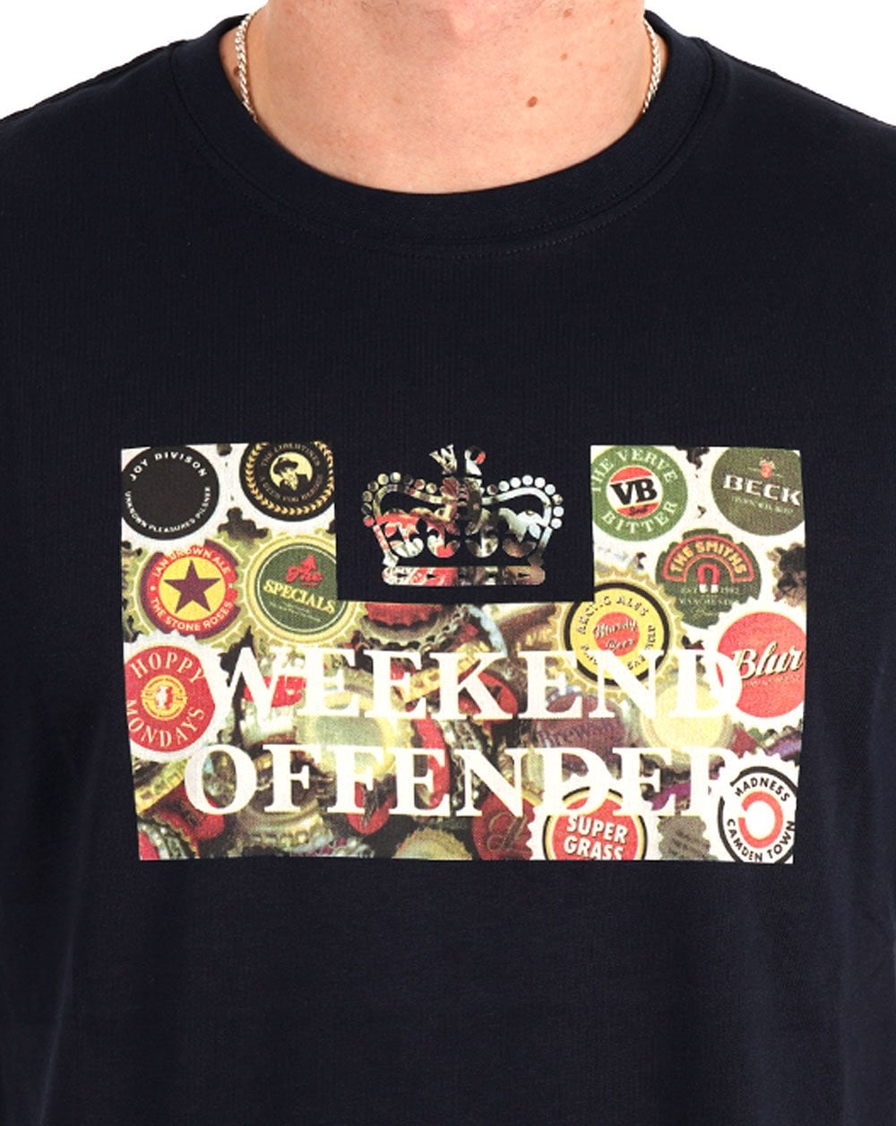 Weekend Offender Caps T Shirt Navy