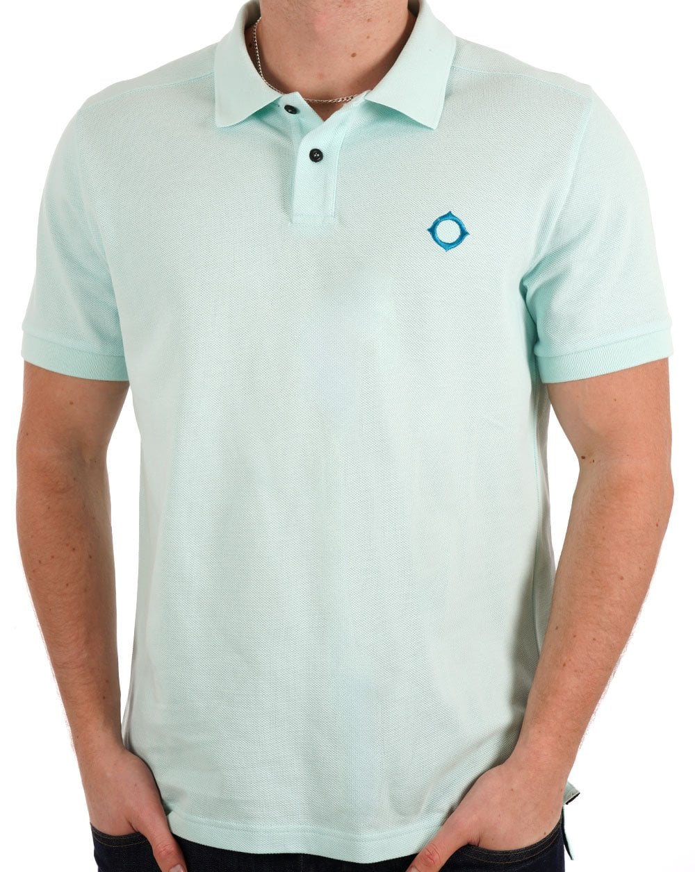 MA.STRUM Pique Polo Iceberg