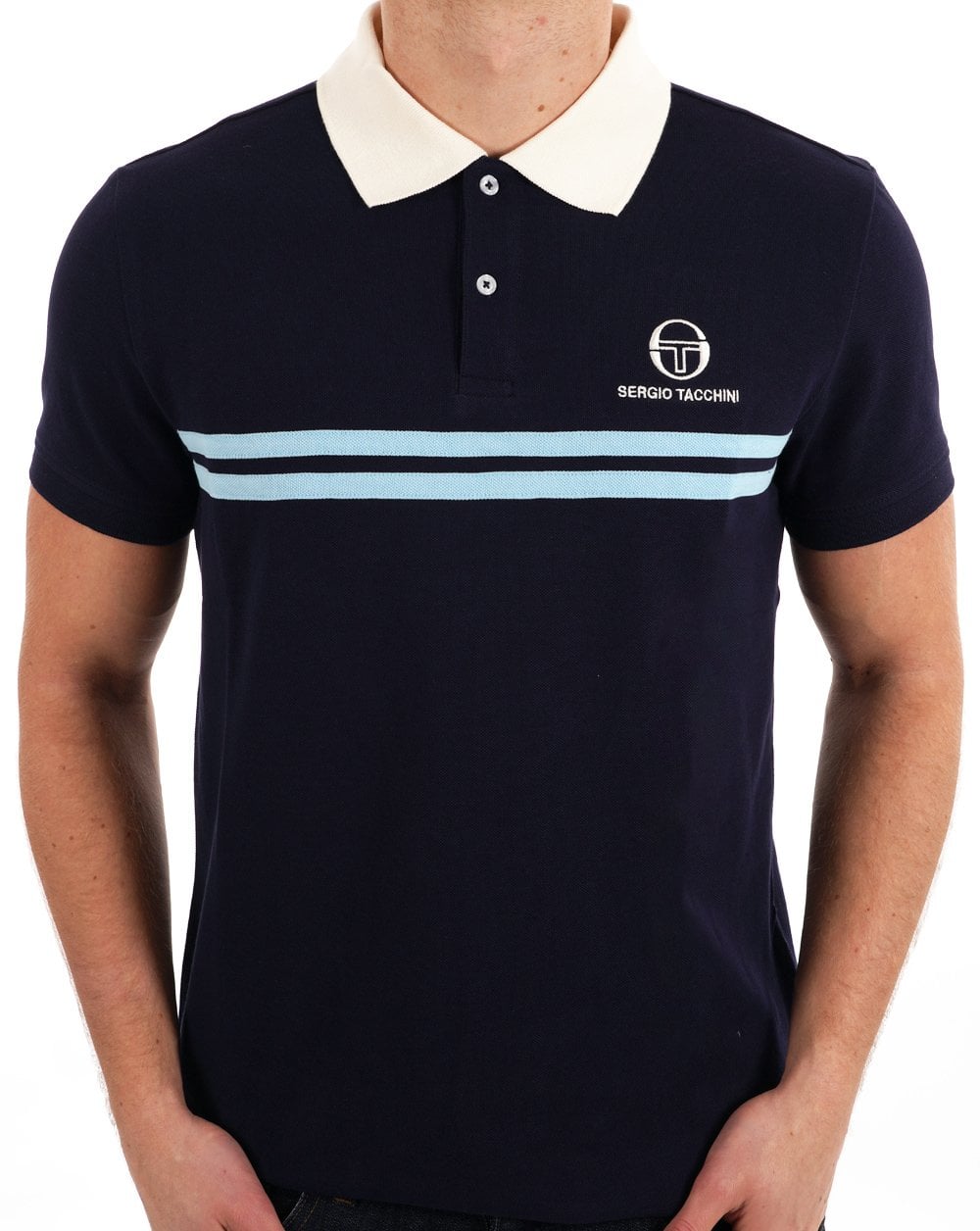 Sergio Tacchini Dallas Polo Shirt Navy Blue