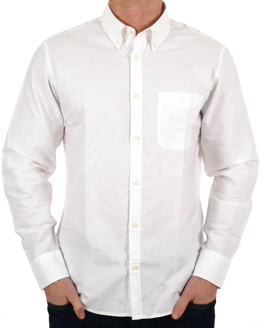 Benetton Oxford Cotton Shirt White