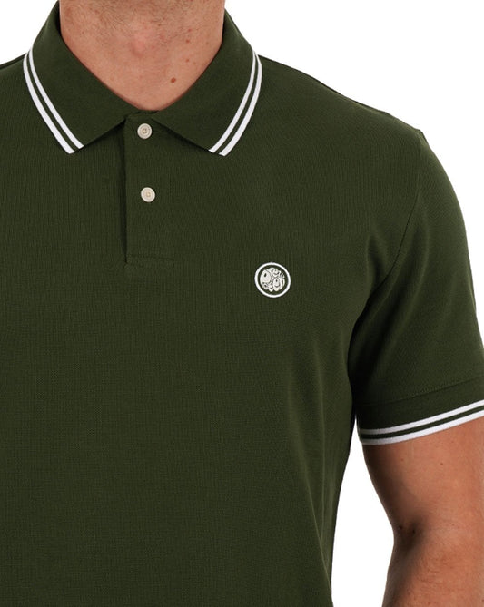 Pretty Green Pretty Green Barton Polo Shirt Dark Green