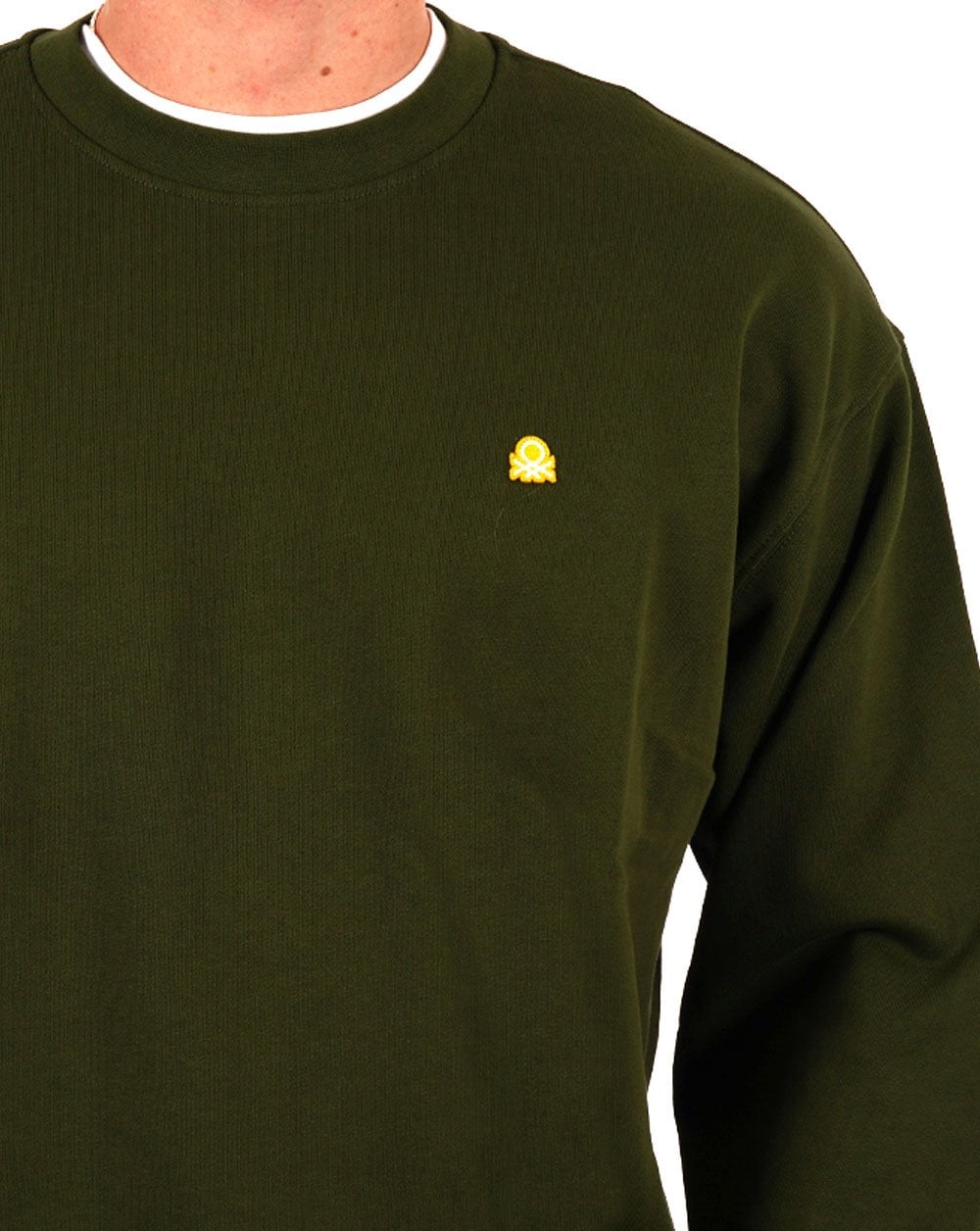 Benetton Relaxed Fit Sweatshirt Dark Forest