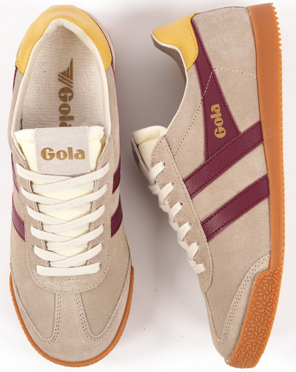 Gola Classics Women's Elan Trainers Bone / Cerise / Pollen